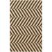 Yards 3'6" x 5'6" Transitional Flatweave Farmhouse Stripes Wool Cream/Brown/Dark Red Area Rug - Hauteloom