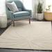 Hapeville 8' x 11' Solid & Border Wool Wheat/Peach Area Rug - Hauteloom