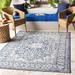 Etoile 7'10" x 10'2" Traditional Navy/White/Blue/Light Blue Outdoor Area Rug - Hauteloom