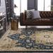 Littleton 4' x 6' Traditional Wool Medium Gray/Tan/Brown/Ink Blue/Light Gray/Taupe/Teal/Dark Red Area Rug - Hauteloom