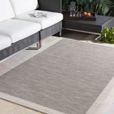 Escalon 3'11" x 5'7" Modern Solid Outdoor/indoor Taupe/Cream Outdoor Area Rug - Hauteloom