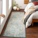 Aleknagik 2'7" x 7'3" Traditional Teal/Charcoal/Light Beige/Medium Gray/Mustard/Peach Runner - Hauteloom