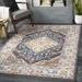 Ridley 7'10" x 10'2" Traditional Cream/Taupe/Charcoal/Dark Blue/Gray/Ice Blue/Mustard/Rust/Brick Red/Navy Area Rug - Hauteloom