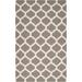 Neshkoro 5' x 8' Transitional Flat Weave Moroccan Trellis Wool Gray/Light Beige/Peach Area Rug - Hauteloom