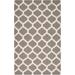 Neshkoro 3'6" x 5'6" Transitional Flat Weave Moroccan Trellis Wool Gray/Light Beige/Peach Area Rug - Hauteloom