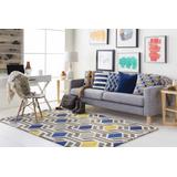 Taneytown 5' x 7'6" Modern Wool Cream/Mustard/Navy/Charcoal/Slate/Bright Blue/Bright Yellow/Slate Blue/Yellow Area Rug - Hauteloom