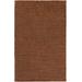 Sjafb 5' x 8' Solid & Border Solid Stripes Brown/Burnt Orange/Dark Red Area Rug - Hauteloom