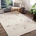 Napaskiak 8' x 11' Wool Light Gray/Black/Light Brown Area Rug - Hauteloom