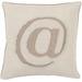 Pant 22" Square Cottage Ivory/Taupe Throw Pillow - Hauteloom