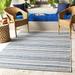 Olin 2' x 2'11" Navy/White/Blue/Light Blue Outdoor Area Rug - Hauteloom