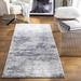 Ainslie 5'3" x 7'7" Modern Denim/Charcoal/Light Gray/White/Dark Blue/Navy Area Rug - Hauteloom