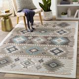 Eagleby 2' x 2'11" Rustic Silver Gray/Teal/Charcoal/White/Medium Gray/Mustard Area Rug - Hauteloom