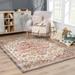 Oark 5'2" x 7' Traditional Mustard/Charcoal/Camel/Dusty Pink/Off White/Rust/Sky Blue/Brick Red Area Rug - Hauteloom