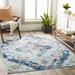 Wallsburg 5'3" x 7'1" Traditional Navy/Burnt Orange/Fuchsia/Gray/Light Beige/Light Blue/Mustard/Light Slate/Peach Area Rug - Hauteloom