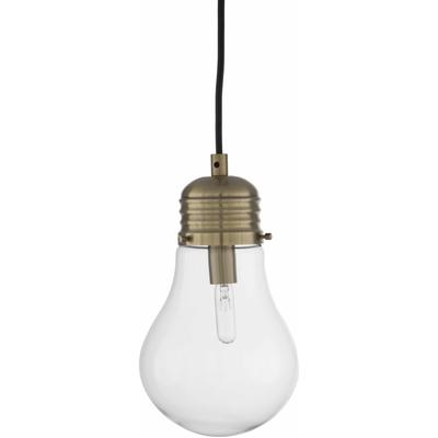 Only 6"L x 6"W x 10"H Black/Antique Brass/Bronze/Clear/Metallic - Brass/Metallic - Bronze/Black Pendant - Boutique Rugs