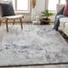 Killara 6'7" x 9'6" Modern Charcoal/Light Gray/Blue/Off White Area Rug - Hauteloom