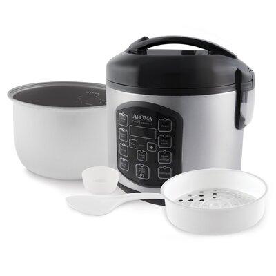 Aroma 8 Cup Digital Rice Cooker Stainless Steel | ...