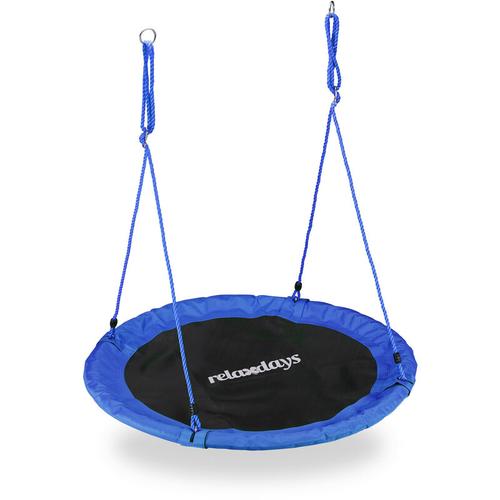 Nestschaukel, Outdoor Schaukel für Kinder & Erwachsene, ø 110 cm, bis 100 kg, rund, Tellerschaukel,