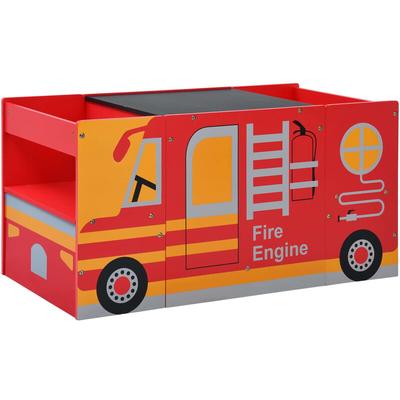 Vidaxl - 3-tlg. Kinder-Sitzgruppe Feuerwehrauto-Design Holz Image