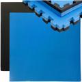 40mm Trainingsmatte mit Rand - 90x90cm Bodenschutz-Matte - blau