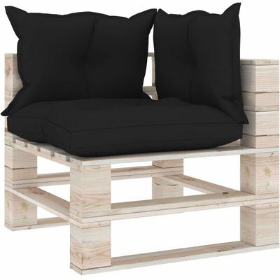 Cuscino imbottito per pedane in legno schienale divani per pallet 120 cm  nero