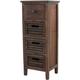 HHG - Commode / table d'appoint / armoire, 4 tiroirs, 30x25x74cm, shabby, vintage marron - brown