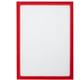 Primematik - Pochette magnétique d'affichage document en format A5 avec cadre flexible rouge