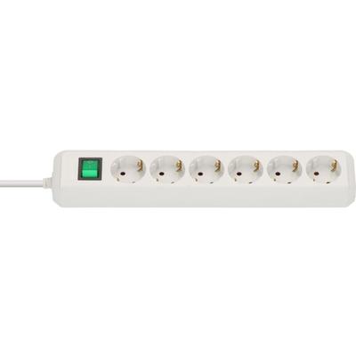 Eco-Line Steckdosenleiste mit Schalter 6-fach weiß 1,5m H05VV-F 3G1,5 Image