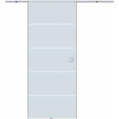 Homcom - Glasschiebetür Schiebetür Glastür Zimmertür teilsatiniert 900 x 2050 mm Image