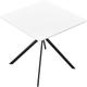 Cuisine Table Lounge Square Bar Mots en design 78x78x75cm Diverses couleurs Couleur : blanc noir