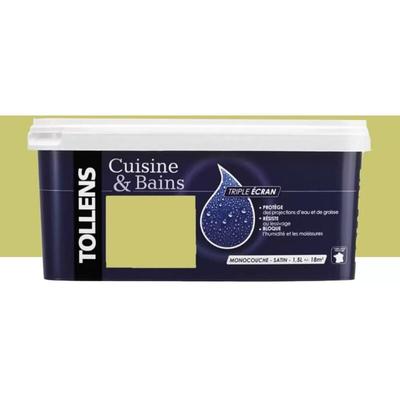 Peinture acrylique Tollens Cuisine & Bains Triple Ecran' Aneth 1,5 l - Aneth