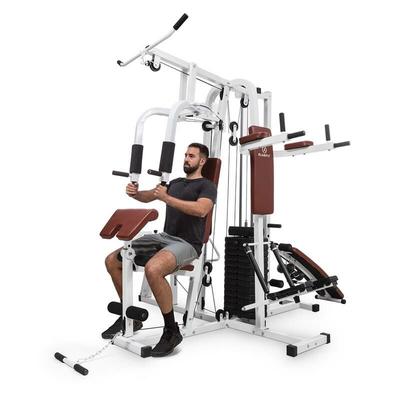 Ultimate Gym 9000 7 Stations Up to 150kg qr Steel White - White - Klarfit