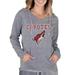 Women's Concepts Sport Gray Arizona Coyotes Mainstream Terry Tri-Blend Long Sleeve Hooded Top