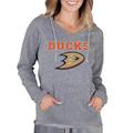 Women's Concepts Sport Gray Anaheim Ducks Mainstream Terry Tri-Blend Long Sleeve Hooded Top