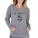 Women's Concepts Sport Gray Los Angeles Kings Mainstream Terry Tri-Blend Long Sleeve Hooded Top