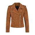 Carrie CH Hoxton Women's Real Leather Jacket Tan Suede Classic Casual Fashion Biker Jacket 7113-A (8)