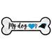 Carolina Panthers 6" x 12" Team Dog Bone Sign