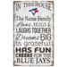 Toronto Blue Jays Personalized 11" x 19" In This House Sign