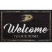 Anaheim Ducks 11" x 19" Personalized Team Color Welcome Sign