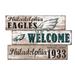 Philadelphia Eagles 24" 3-Plank Welcome Sign