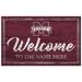 Mississippi State Bulldogs 11" x 19" Personalized Team Color Welcome Sign