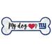 New York Giants 6" x 12" Team Dog Bone Sign