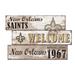 New Orleans Saints 24" 3-Plank Welcome Sign