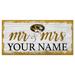 Missouri Tigers 6" x 12" Personalized Mr. & Mrs. Script Sign
