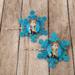 Disney Accessories | Anna From Frozen Snowflake Bobby Pin Set | Color: Blue | Size: Osg