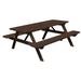 Longshore Tides Rectangular Outdoor Picnic Table Wood in Brown | 94" x 60" x 30" | Wayfair 62FFD59C4FA34A36887D69905C24C2AD