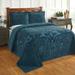 Ashton Collection Tufted Chenille Bedspread by Better Trends in Teal (Size FULL/DOUBLE)