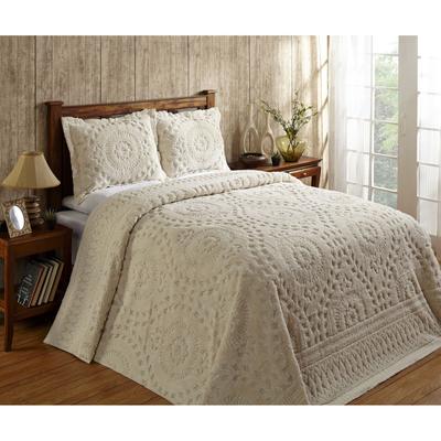 Rio Collection Chenille Bedspread by Better Trends in Ivory (Size KING)