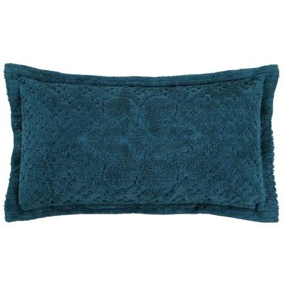 Ashton Collection Tufted Chenille Sham by Better Trends in Teal (Size STANDARD)