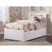 Ralls Extra Long Twin Solid Wood Platform Bed w/ Trundle by Harriet Bee Wood in White | 44.25 H x 42.75 W x 82.75 D in | Wayfair